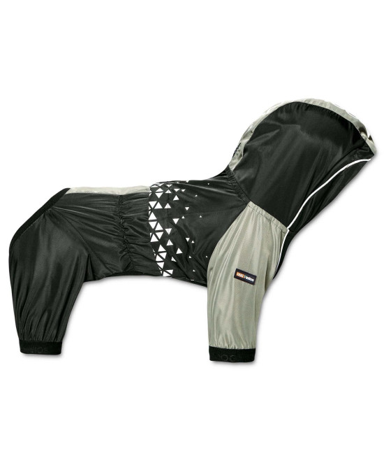 Dog Helios 'Vortex' Full Bodied Waterproof Windbreaker Dog Jacket, Large, Black