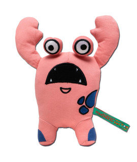 Touchdog Cartoon Up-for-Crabs Monster Plush Dog Toy, One Size, Pink