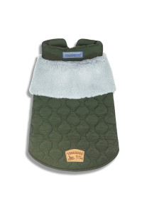 Touchdog Furrost-Bite Quilted Fashion Dog coat - Designer Dog Jacket Featuring Faux-Fur and Reversible Polar Fleece - Winter Dog clothes with Lightweight Insulation for Year-Round comfort