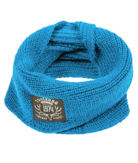 Touchdog Heavy Knitted Winter Dog Scarf, One Size, Blue