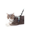 Touchcat 'Radi-Claw' Durable Cable Cat Harness and Leash Combo, Small, Sky Blue