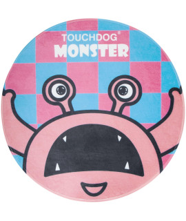Touchdog A cartoon Up-for-crabs Monster cat and Dog Mat - Rounded Dog Bed for Both Indoor and Outdoor use - Pet Mat Features Quick-Drying Technology Looks Fun and Decorative for Any Home