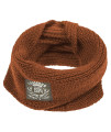 Touchdog Heavy Knitted Winter Dog Scarf, One Size, Coffee