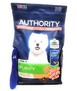 Authority Puppy Tender Blends Dry Dog Food (Chicken and Rice) 5lbs and Especiales Cosas Mixing Spatula