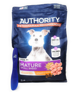 Authority Mature Adult Small Breed Dry Dog Food (Chicken and Rice) 6lbs and Especiales Cosas Mixing Spatula