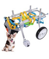 Ichiias Pet Wheelchair Portable Disabled Dog Assisted Walk for Handicapped Small Medium Dog Cat Walk Legs Rehabilitation(S)