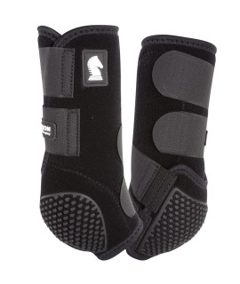 Classic Equine Flexion by Legacy2 Front Support Boots, Black, Medium