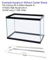 Aquarium Glass Canopies for Aquariums with & Without Center Braces, 5 to 360 Gallon Aquariums. Carefully Select Size and Match Exact Canopy Measurements. (Tank Without Center Brace, 16 L x 8 W)
