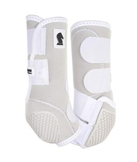 Classic Equine Flexion by Legacy 2 Hind Support Boots, White, Medium