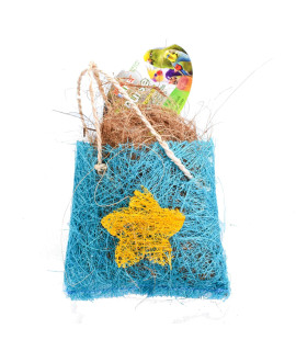 Penn-Plax Bird Life Interactive Toy Purse with Natural Nesting Material (BAVW1) - Colorful & Fun Addition to Any Cage - Safe for All Birds - 5.75Height
