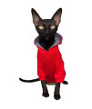 Kotomoda Sphynx Cat's Hoodie InRed Naked Cat Hairless Cat Clothes (XS)