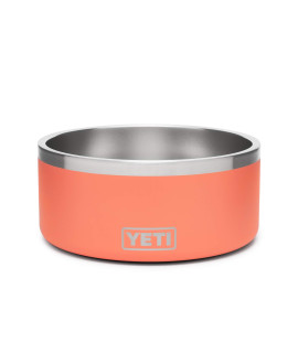 YETI Boomer 8, Stainless Steel, Non-Slip Dog Bowl, Holds 64 Ounces, Coral