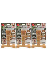 Ethical Pet 3 Pack of Bambones Plus Dog Chew Toys, Medium 6 Inch, Chicken Flavor