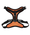 Voyager Step-in Lock Pet Harness - All Weather Mesh, Adjustable Step in Harness for Cats and Dogs by Best Pet Supplies - Orange/Black Trim, L