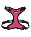 Voyager Step-in Lock Pet Harness - All Weather Mesh, Adjustable Step in Harness for Cats and Dogs by Best Pet Supplies - Fuchsia/Black Trim, XS