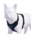 Voyager Step-in Lock Pet Harness - All Weather Mesh, Adjustable Step in Harness for Cats and Dogs by Best Pet Supplies - Royal Blue/Black Trim, M