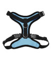 Voyager Step-in Lock Pet Harness - All Weather Mesh, Adjustable Step in Harness for Cats and Dogs by Best Pet Supplies - Baby Blue/Black Trim, L