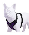 Voyager Step-in Lock Pet Harness - All Weather Mesh, Adjustable Step in Harness for Cats and Dogs by Best Pet Supplies - Purple/Black Trim, XS