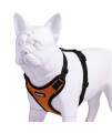 Voyager Step-in Lock Pet Harness - All Weather Mesh, Adjustable Step in Harness for Cats and Dogs by Best Pet Supplies - Orange/Black Trim, XS