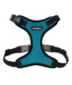 Voyager Step-in Lock Pet Harness - All Weather Mesh, Adjustable Step in Harness for Cats and Dogs by Best Pet Supplies - Turquoise/Black Trim, S