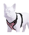 Voyager Step-in Lock Pet Harness - All Weather Mesh, Adjustable Step in Harness for Cats and Dogs by Best Pet Supplies - Pink/Black Trim, XL