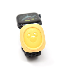 Luke3DP Watch Adapter compatible with Disney Magic BandTraditional Watch (Yellow smooth)