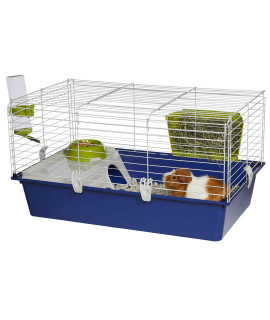 MidWest Homes for Pets Critterville Cleo Guinea Pig Cage | Includes All Accessories, Blue, Large (171CL)