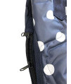 AJ Tack English Horse Saddle Carrier Storage Cover Bridle Bag Set All Purpose Dressage Navy Blue Polka Dots
