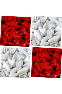 zetpo 80 pcs cat claw covers cat Nail caps with Adhesives and Applicators (M, Red, White)