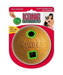 KONG Company 38747524: Bamboo Treat Dispenser Ball Dog Toy, Md