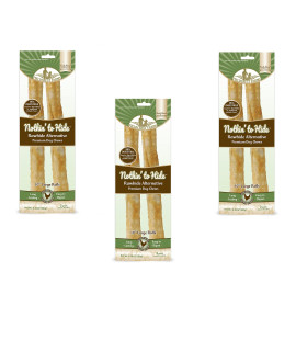 Fieldcrest Farms Nothing to Hide Natural Rawhide Alternative Large 10'' Rolls for Dogs - 3 Pack (6 Chews) Premium Grade Easily Digestible Chews - Great for Dental Health (Chicken)