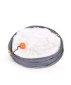 HanZu Cat Supplies Cat Tunnel Removable Wash Mat Folding Cat Bed Multi-Function Gift (Color : Gray, Size : 540mm540mm540mm)