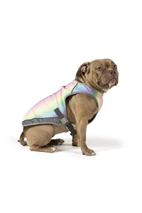 Canada Pooch Dog Cooling Vest - Evaporative Cooling Vest for Dogs with Breathable Mesh Material & Reflective Lining, Adjustable Dog Cooling Vest Great for Dogs 32 (31-33" Back Length), Rainbow