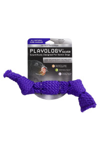 Playology Silver - Dental Rope Dog Toy - Designed for Senior Dogs - Engaging All-Natural Scent