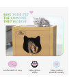PETIQUE The Box, Insulated Cat House, Practical Little Box for Cats or Small Pets, Sustainable, Includes 4 Scratching Cardboards, Easy to Assemble