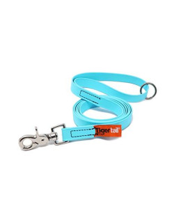 Tiger Tail Urban Nomad Dog Leash | Durable, Waterproof, Odor Proof, Easy Grip & Lightweight | Premium Coated Nylon Dog Lead | Fast Clasp | for Large, Medium & Small Dogs | Sky Blue, 6ft