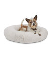 Petco Brand - Harmony Cream Snuggle Ball Dog Bed, 34" L X 29" W, Small