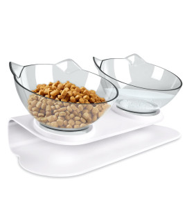 Double cat Bowl with Raised Stand Pet Food Bowl Perfect for cats and Small Dogs