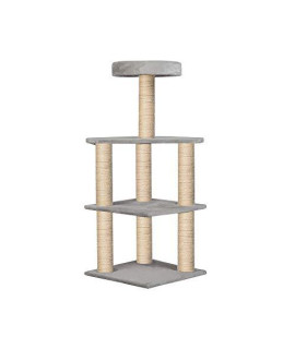 LONABR Cat Tree Condo Pet Furniture Multi-Level Kitten Activity Tower Play House with Sisal Scratching Posts Perch (Style 4)
