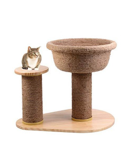 Ztcws Cat Climbing Frame Cat Nest Solid Wood Diving Platform Sisal Rope Cat Grab Post Scratch-Resistant And Wear-Resistant Multifunctional Cat Toy