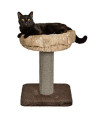 Midwest Homes for Pets 21.86-Inch Feline Nuvo "Terrace" Fashionable Cat Tree with Removable Lounging Cat Bed, Brown & Tan (139T-TN)