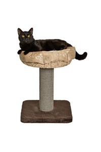 Midwest Homes for Pets 21.86-Inch Feline Nuvo "Terrace" Fashionable Cat Tree with Removable Lounging Cat Bed, Brown & Tan (139T-TN)