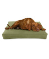 XX-Large - 54 x 36 x 6 - Cactus Premium Organic Hemp Dog Bed - CertiPUR Fill - Removeable Cover