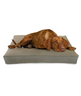 Medium - 36 x 24 x 5 - Natural Premium Org Hemp Dog Bed - CertiPUR Fill - Removeable Cover