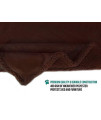 PetAmi Waterproof Dog Blanket for Couch, Sofa | Waterproof Sherpa Pet Blanket for Large Dogs, Puppies | Super Soft Washable Microfiber Fleece | Reversible Design | 60 x 40 (Brown/Brown)