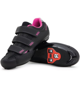 Tommaso Pista 100 Indoor cycling Shoes for Women: Peloton Bike compatbile with Pre-Installed Look Delta cleats - Perfect for Spin Bike Road Bike Use - Peleton Shoes Indoor Bike Shoe - Pink Delta 43
