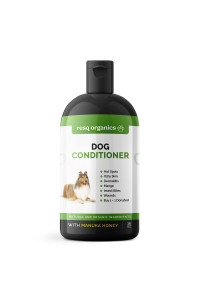 Hypoallergenic Dog coat conditioner- Detangles & Softens Fur, calms Itching & Dryness, Organic Aloe Vera & Manuka Honey Soothes The Skin, Reduces Dandruff, Shedding, Scratching and More