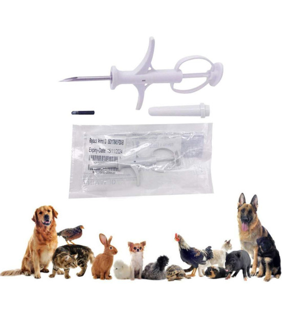 Backagin New 20 Packs 2.12mm Microchips Dogs ID Microchip FDX-B ISO 11784/11785 Pet Cats Microchips Implant Kit with Syringe for Veterinary Management