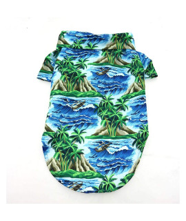 DOGGIE DESIGN Hawaiian Camp Shirt Island Life (XX-Small)