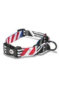 Wolfgang Man & Beast Premium Martingale Dog Collar for Small Medium Large Dogs, Made in USA, PledgeAllegiance Print, XL (1 Inch x 22-29)